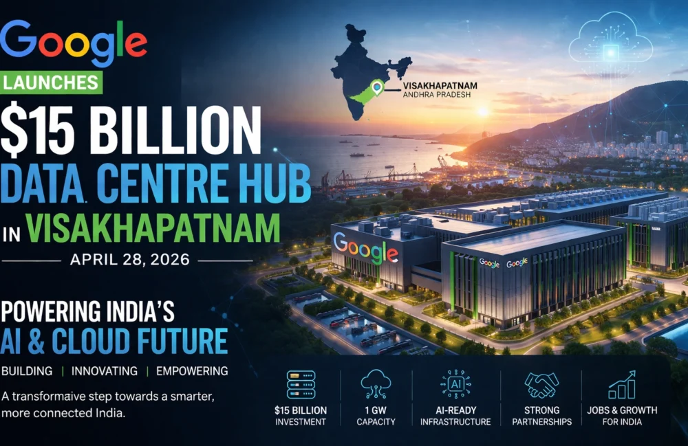 Google launches a $15 billion data centre hub in Visakhapatnam on April 28