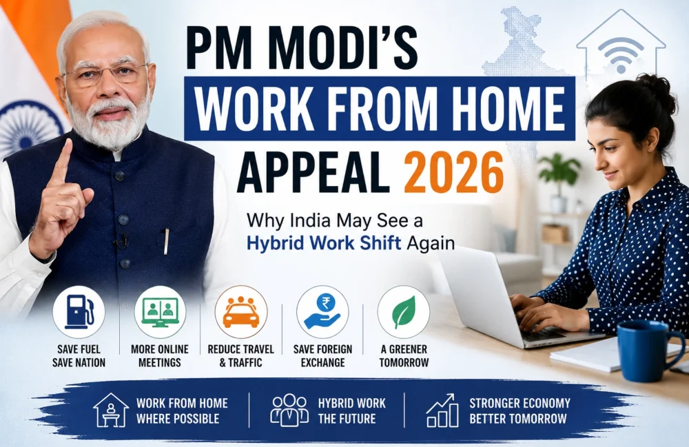 PM Modi Work From Home Announcement 2026 Explained